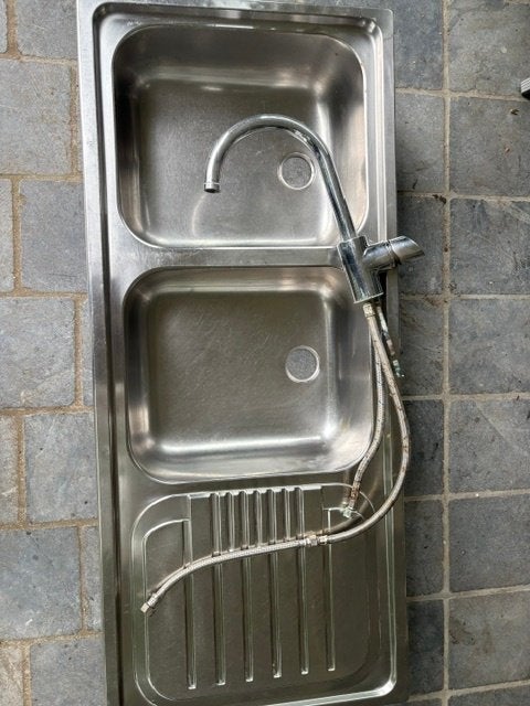 Spoelbak, mengkraan, boiler, dampkap, keukenonderdelen, Huis en Inrichting, Ophalen, Gebruikt, 100 tot 150 cm, 50 tot 100 cm