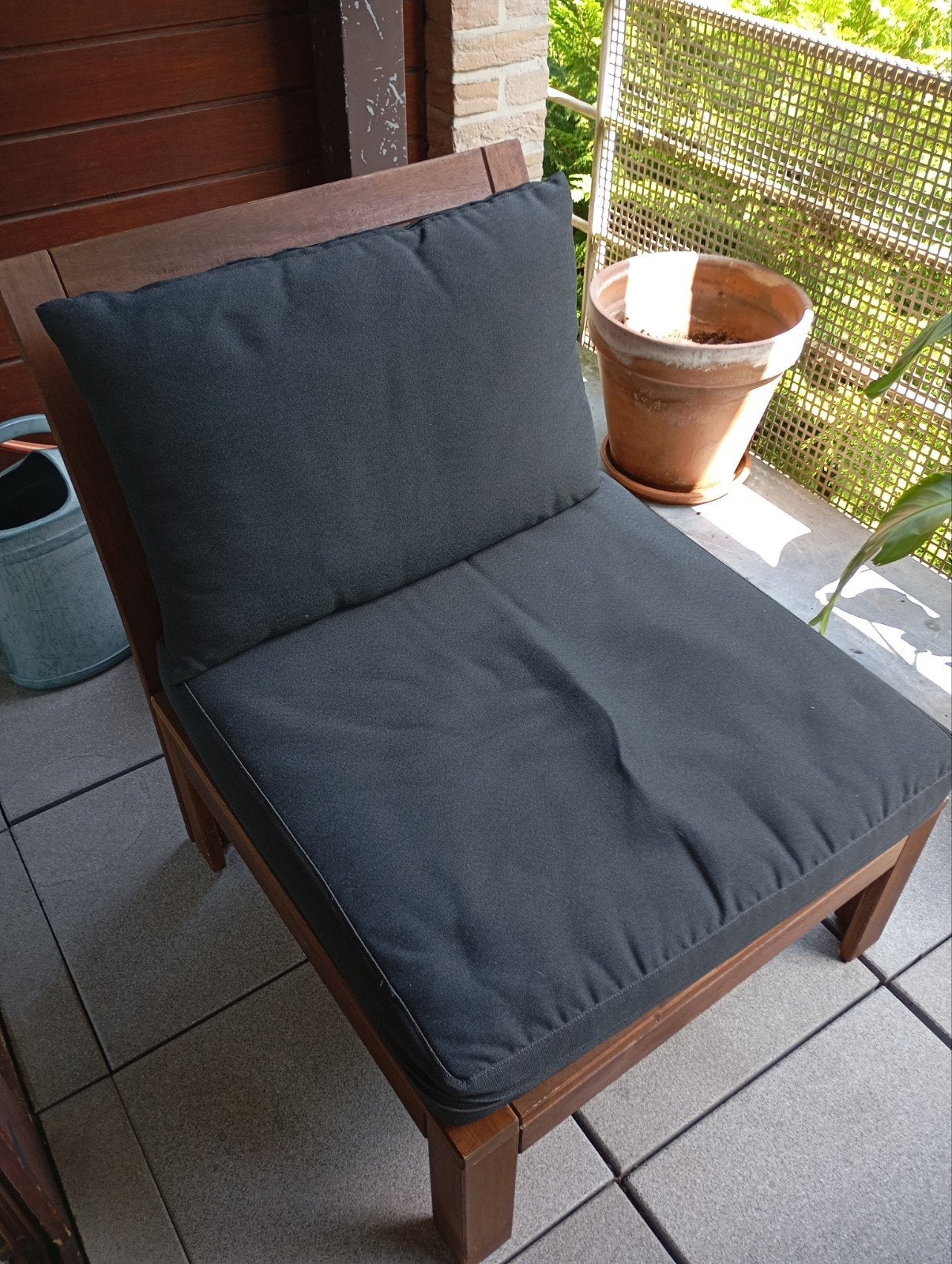 2 sièges en bois de jardin avec coussin Ikea APPLARO neuf, Enlèvement