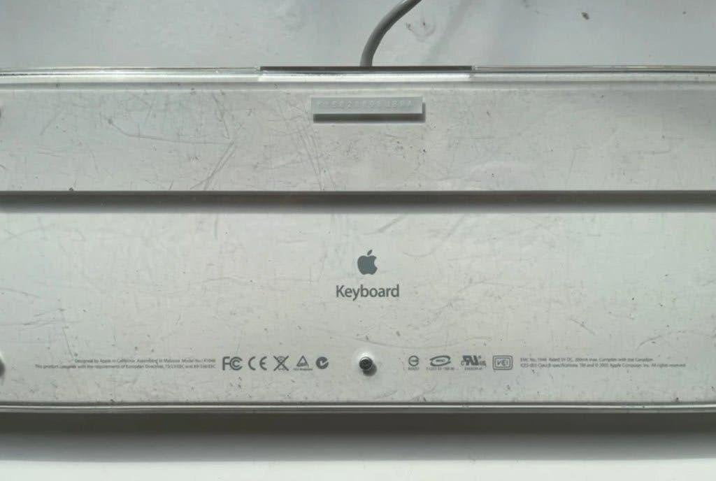 Apple A1048 AZERTY toetsenbord + Mighty Mouse A1197- werkend, Gebruikt, Toetsenbord en muis-set, Azerty, Ophalen of Verzenden