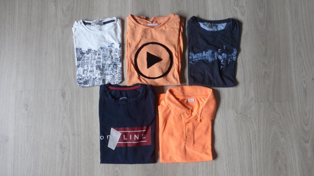 Set 5 t-shirts 146, Kinderen en Baby's, Kinderkleding | Maat 146, Gebruikt, Ophalen of Verzenden, Shirt of Longsleeve, JBC.