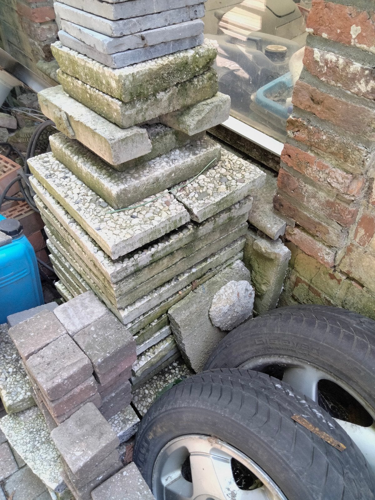 partij gewipte silexdals diverse maten, Tuin en Terras, Ophalen, Gebruikt, 5 tot 10 m², Beton