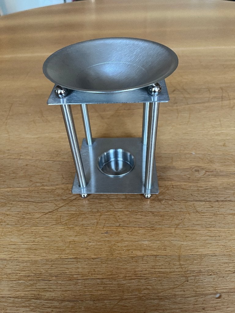 Aromalamp voor etherische oliën, Ophalen of Verzenden, Gebruikt, Metaal, Geurverspreider