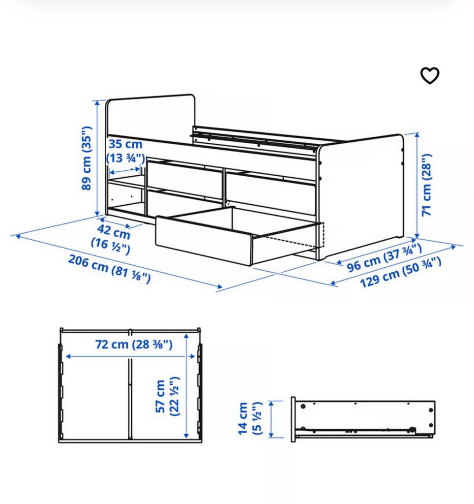 Kinder-Jeugdbed, Maison & Meubles, Chambre à coucher | Lits superposés & Lits mezzanines, 90 cm, Lit mi-hauteur mezzanine, Enlèvement