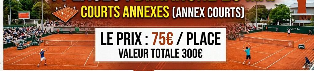 Billet tennis, Tickets & Billets, Sport | Autre, Mai