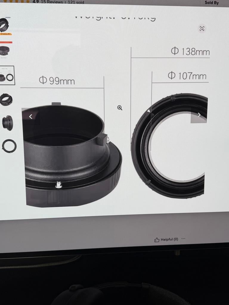 Bowens naar elinchrom adapter, Ophalen, Zo goed als nieuw