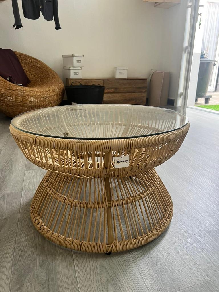 Table de Salon Outsunny Neuve, Neuf, Moins de 50 cm, Rond, 50 à 100 cm