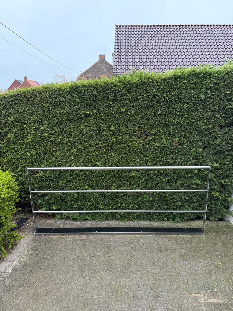 Balustrade en acier inoxydable, Jardin & Terrasse, Clôtures de jardin, Enlèvement, Comme neuf, Fer, Clôture barrée