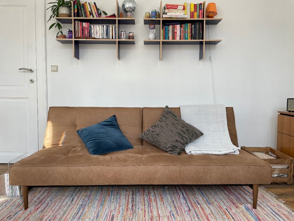Canapé / sofabed Innovation Living, Huis en Inrichting, Ophalen, 100 tot 125 cm, Driepersoons, Zo goed als nieuw