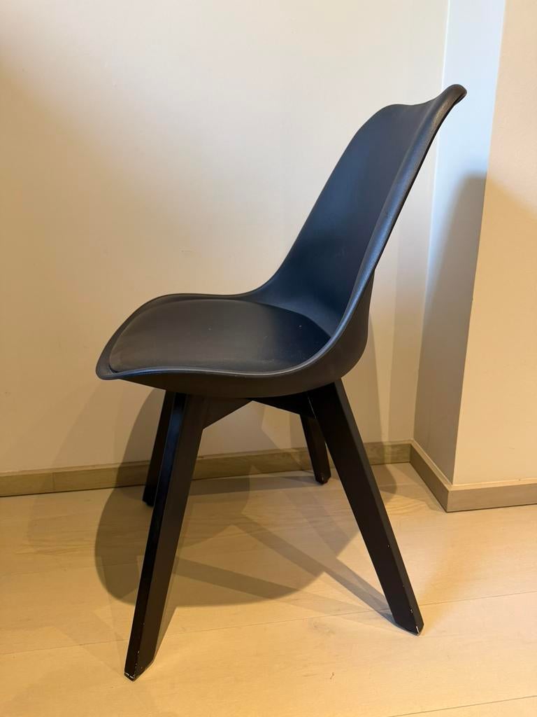Eetkamer stoelen, Huis en Inrichting, Stoelen, Gebruikt, Vijf, Zes of meer stoelen, Hout, Kunststof, Zwart, Ophalen