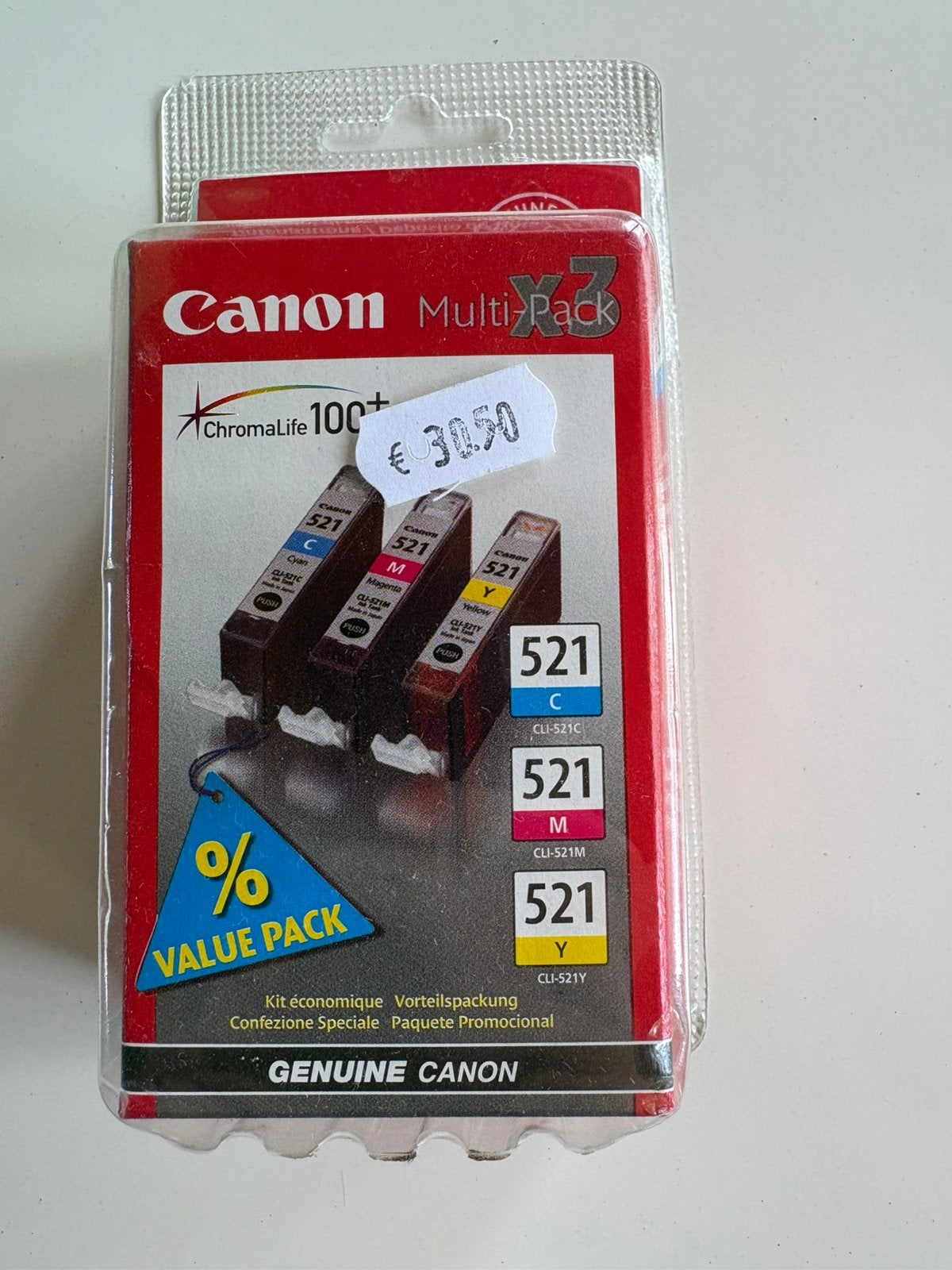 Canon  inktpatronen 521 C-M-Y, Ophalen, Zo goed als nieuw