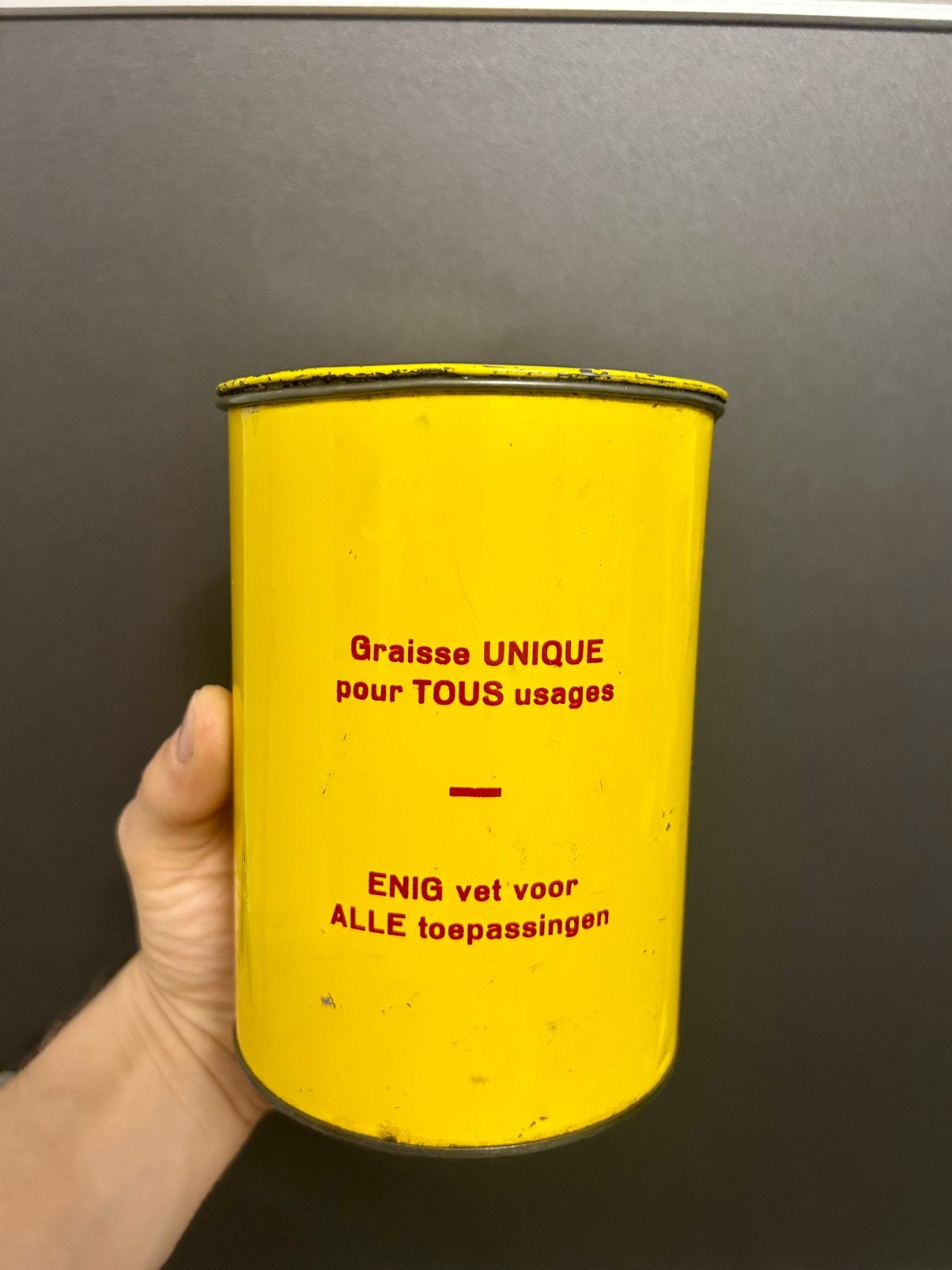 Vet vetpot zonder olie kan olieblikolie Shell, Verzamelen, Ophalen of Verzenden, Zo goed als nieuw