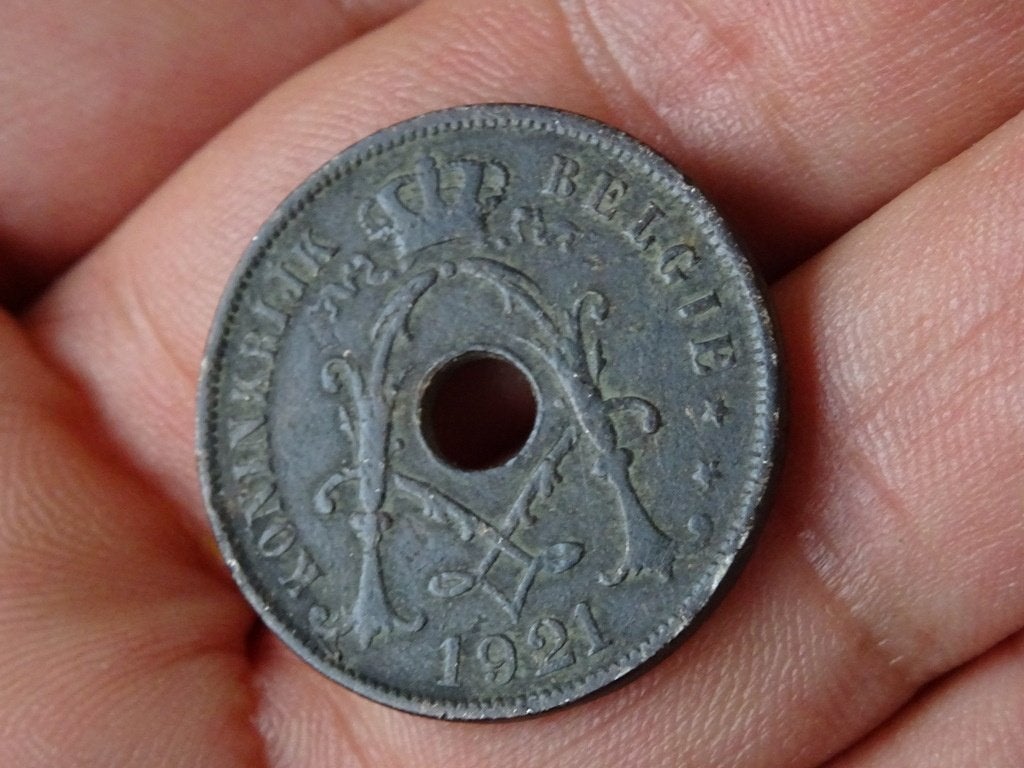 Pièce ancienne 25 Centimes 1921 Royaume de Belgique 25 Cen, Enlèvement ou Envoi, Autre, Monnaie en vrac