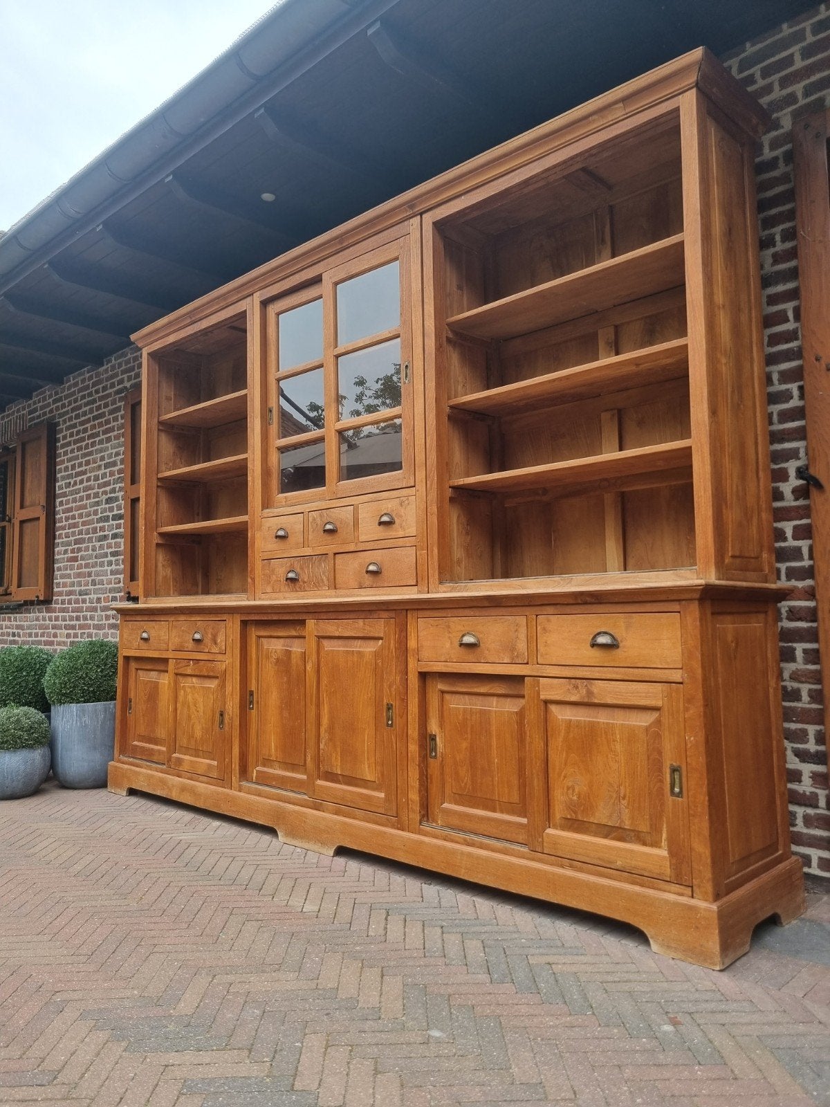 Bibliothèque/meuble buffet XXL en teck LIVRAISON GRATUITE, Teck, 25 à 50 cm, 200 cm ou plus, Enlèvement ou Envoi