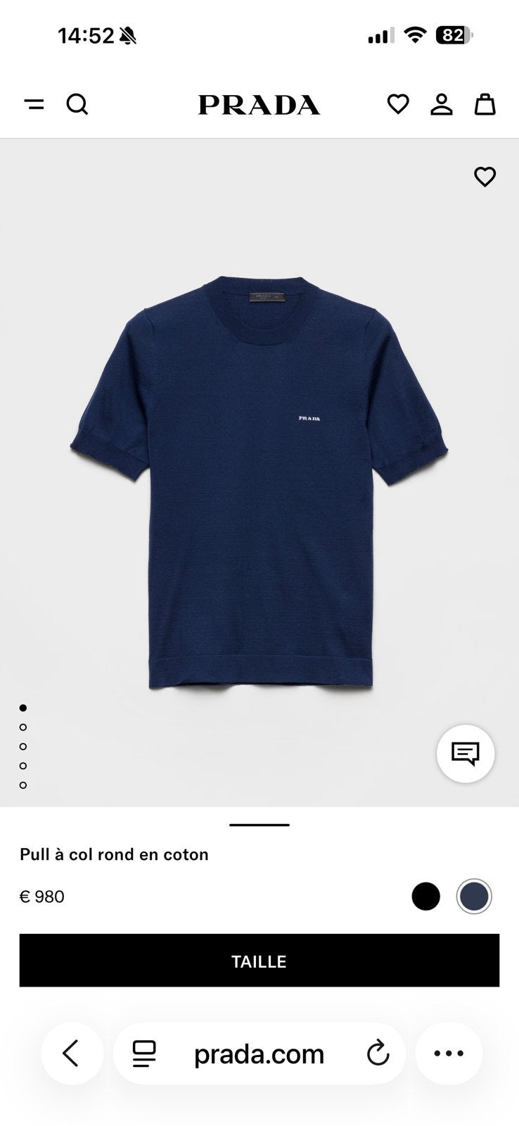 T-shirt van Prada, Kleding | Heren, T-shirts, Ophalen of Verzenden, Zo goed als nieuw, Beige