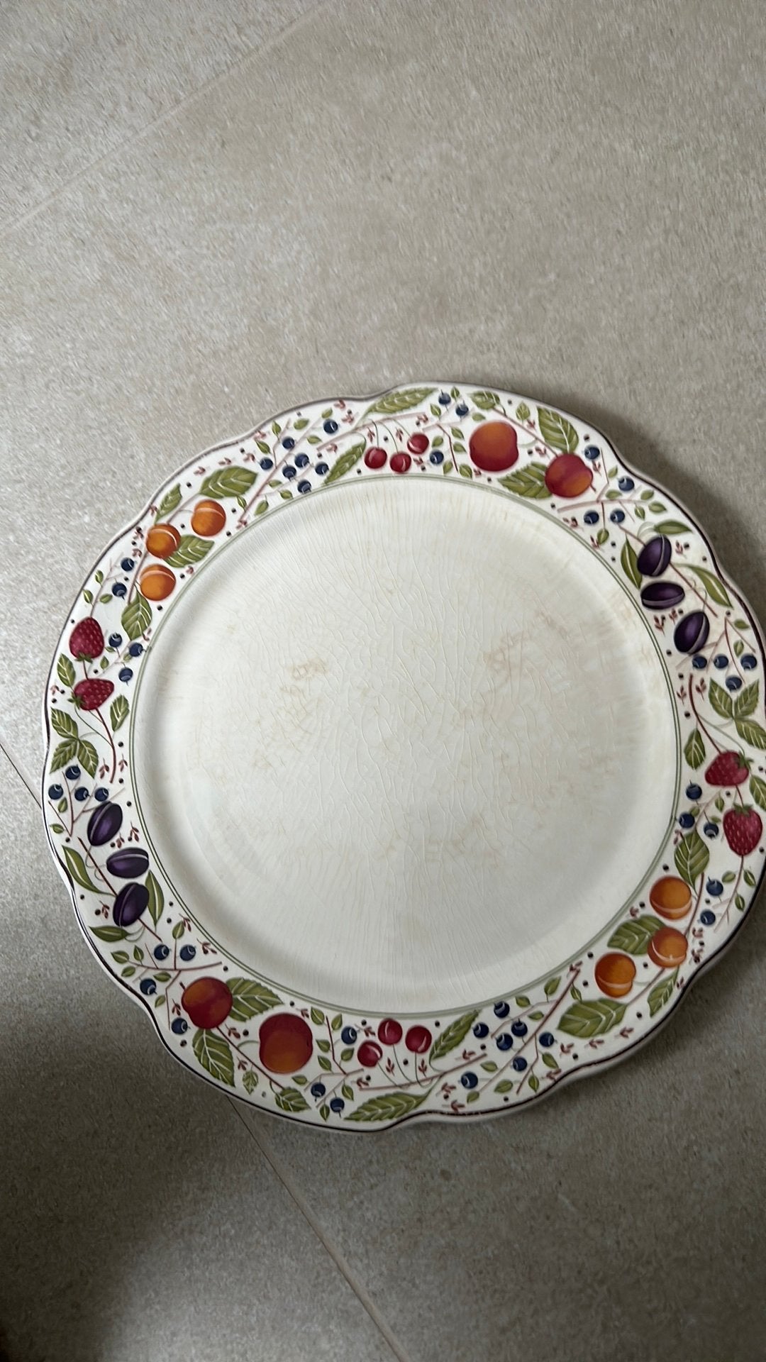 Plat a tarte Gien + 2 assiettes, Antiquités & Art, Enlèvement