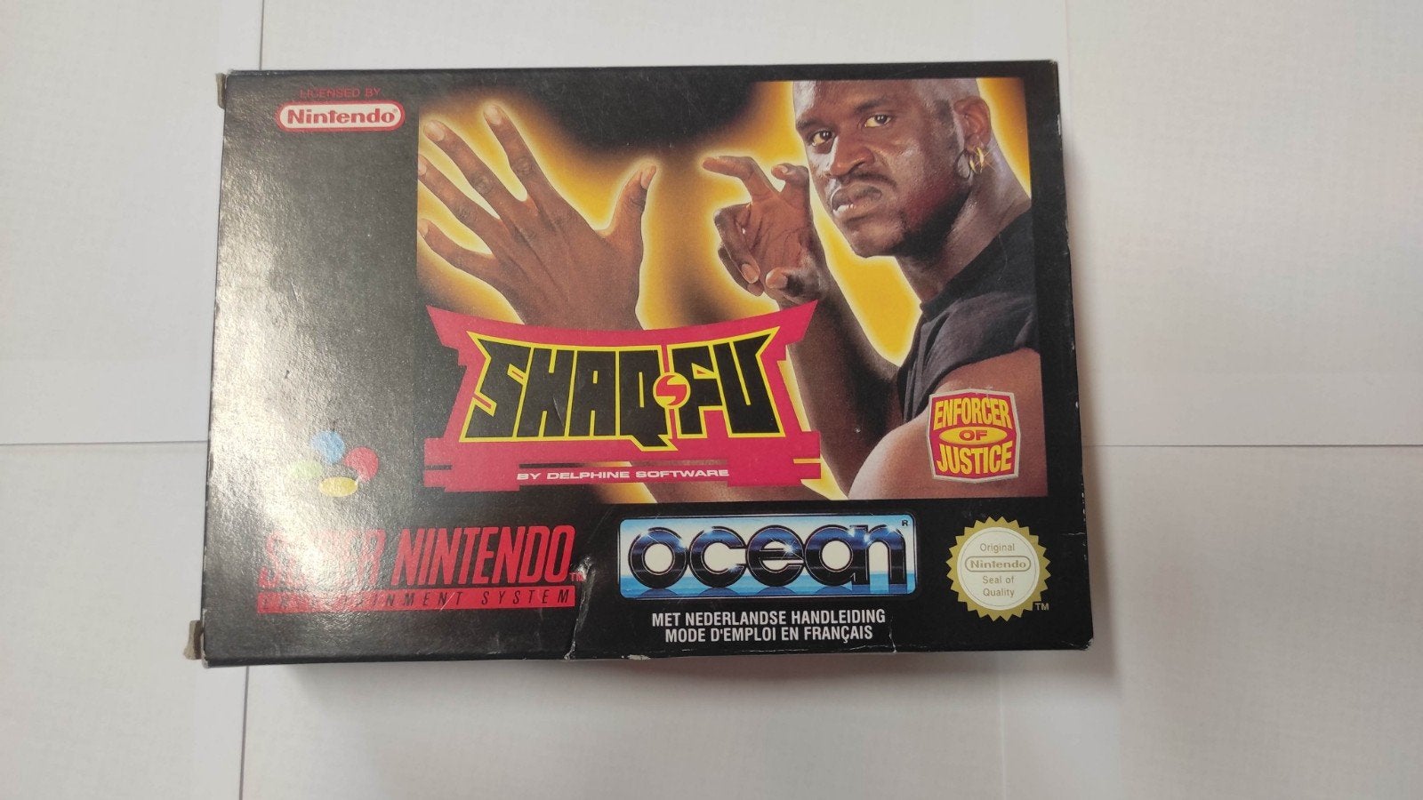 Nintendo SNES Shaq Fu met doosje en handleiding, Games en Spelcomputers, Ophalen, Gebruikt, Avontuur en Actie
