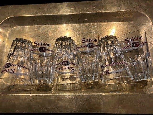 6 NIEUWE GLAZEN SAISON 1858 BROUWERIJ DU BOCQ 25 CL, Ophalen of Verzenden, Nieuw, Glas of Glazen