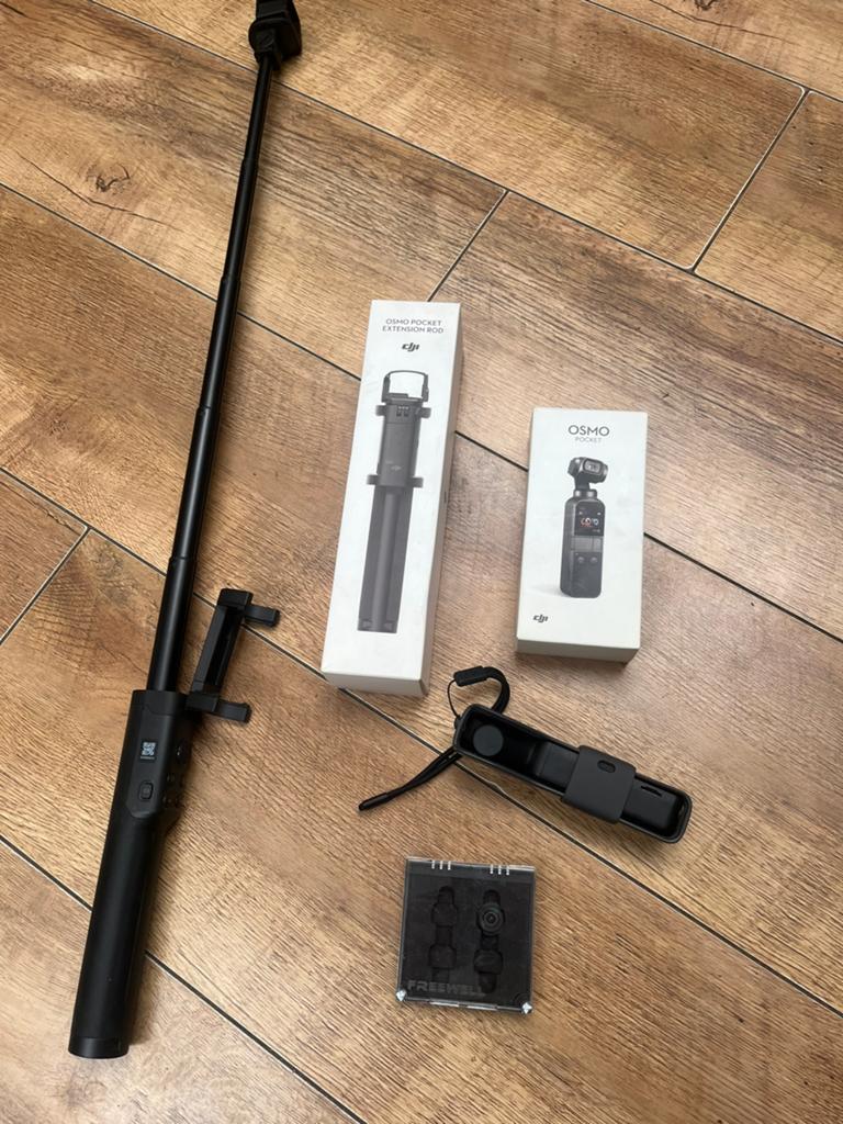 DJI Osmo Pocket + DJI selfiestick, Audio, Tv en Foto, Actiecamera's, Zo goed als nieuw, Ophalen