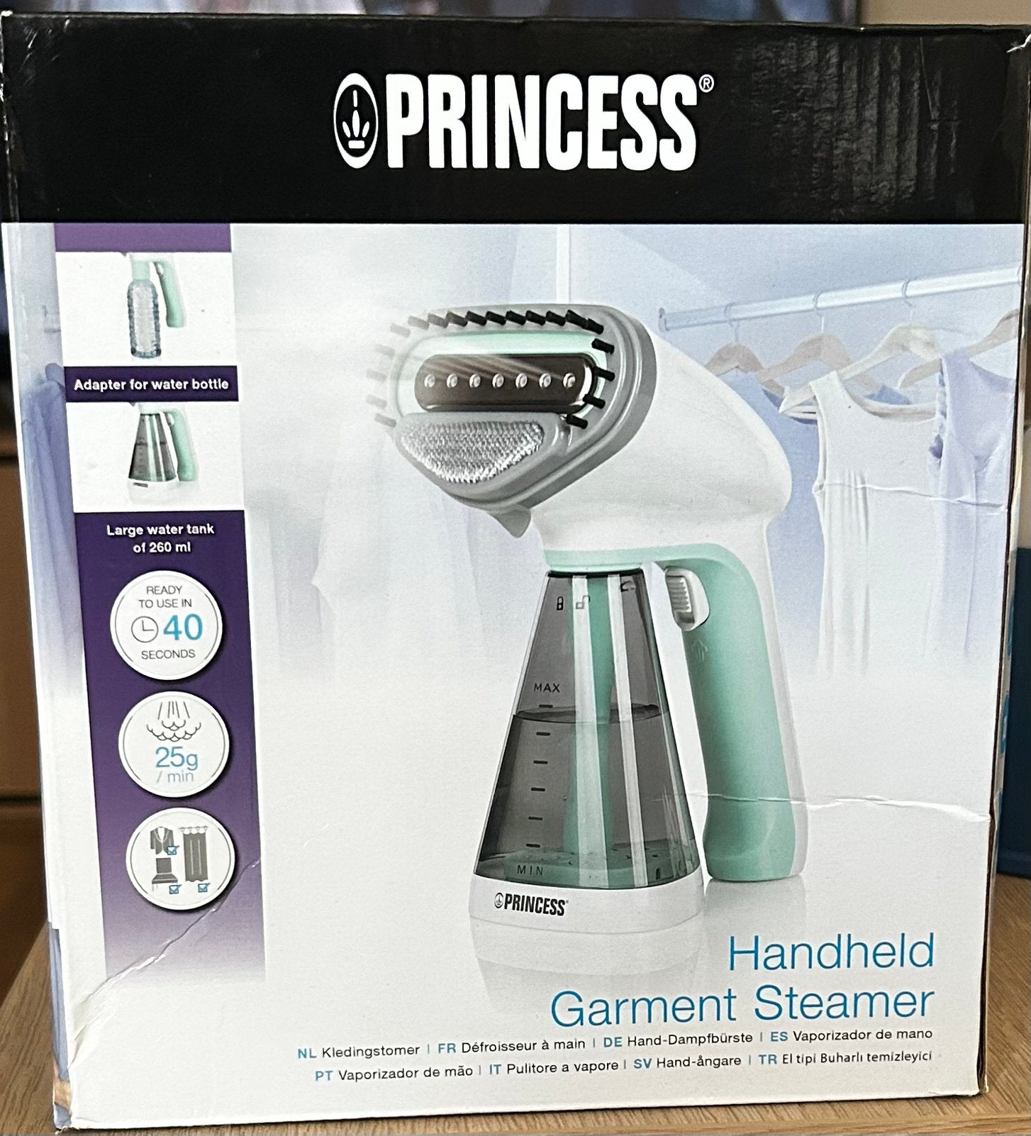 Princess stoomreiniger, Elektronische apparatuur, Stoomapparaten, Ophalen, Nieuw, Kledingstomer