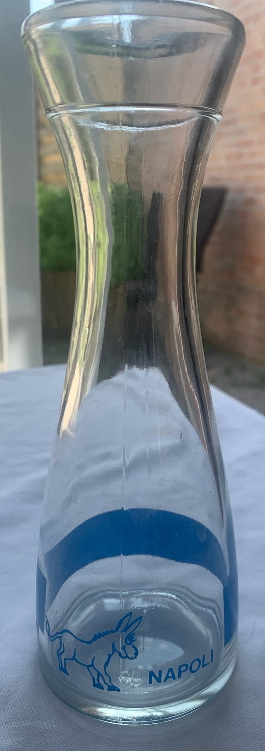 Carafe en verre Napoli (avec imprimé d'âne bleu), Enlèvement, Comme neuf