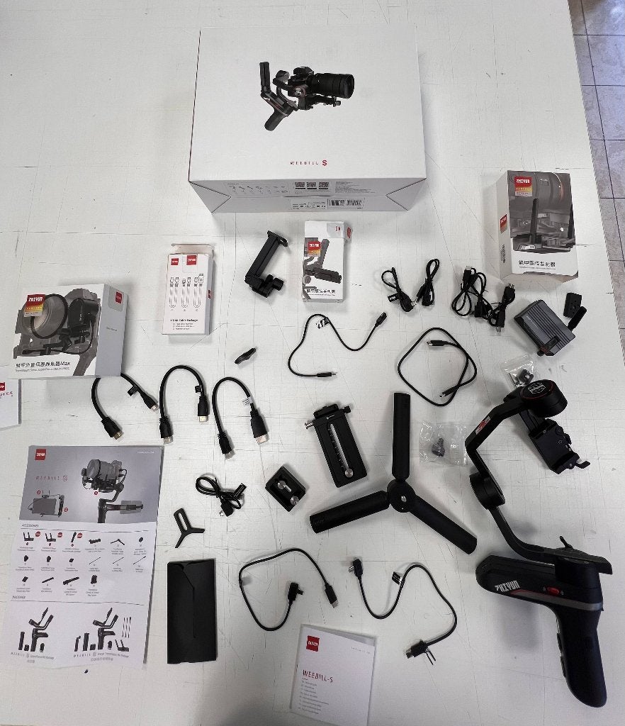 Zhiyun WEEBILL-S Image Transmission Pro Package + focusmotor, Ophalen, 125 cm of minder, Gimbal, Zo goed als nieuw