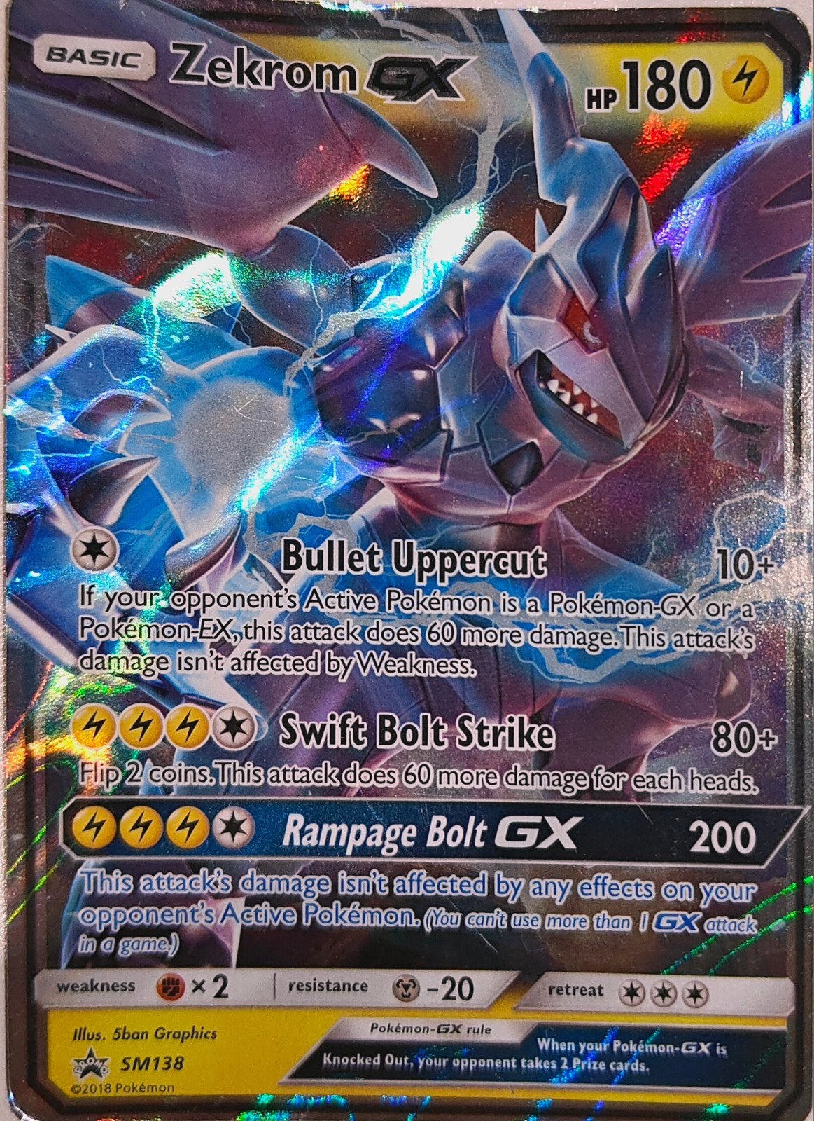 Zekrom GX #SM138, Hobby en Vrije tijd, Ophalen, Gebruikt, Losse kaart