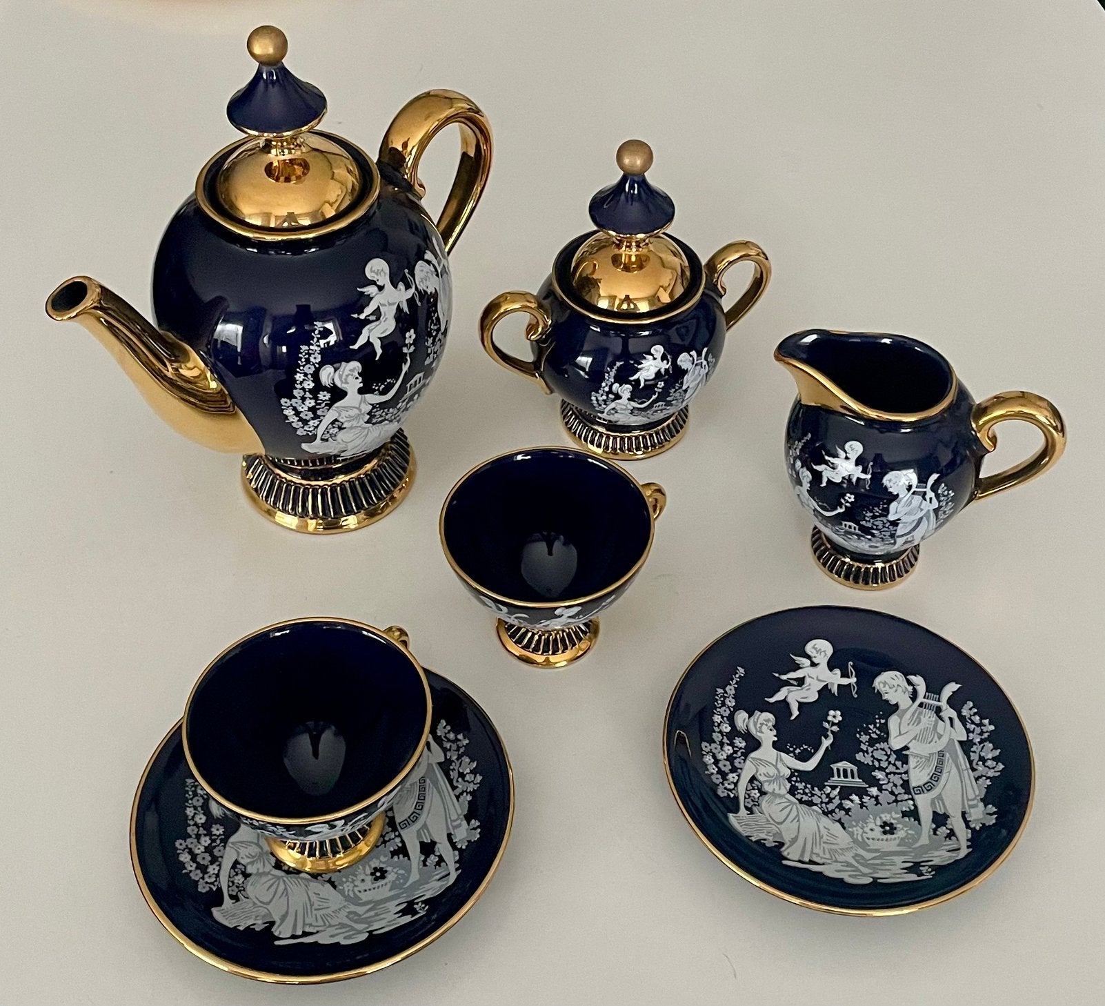 Vaisselle florentine Cobalt - set complet comme neuf!, Antiquités & Art, Enlèvement
