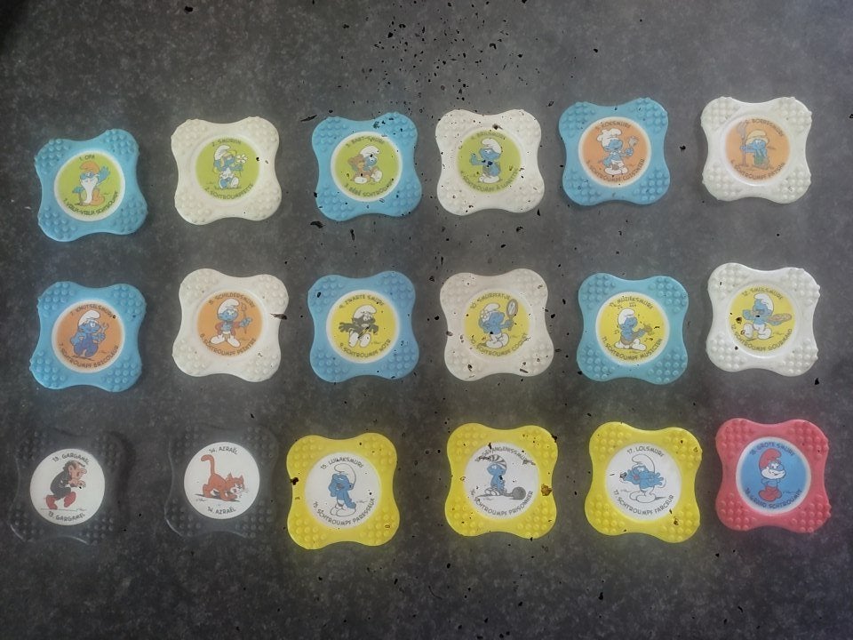 18 skatterz Schtroumpf - Série complète., Verzamelen, Smurfen, Verzenden, Nieuw, Verschillende Smurfen, Poppetje, Figuurtje of Knuffel