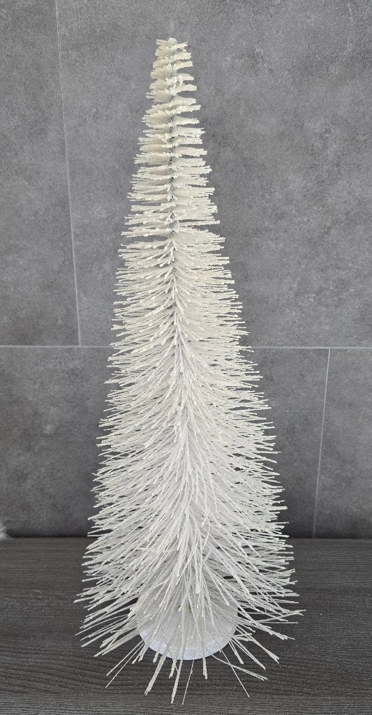Kerstdecoratie : witte Kerstboom H 50 cm, Diversen, Ophalen of Verzenden, Zo goed als nieuw