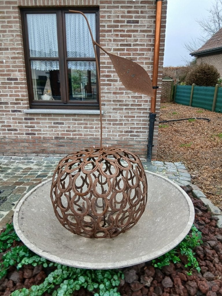 tuinbeeld & fruit appel + fruit peer &  uit hoefijzers, Ophalen, Nieuw, Metaal, Abstract beeld