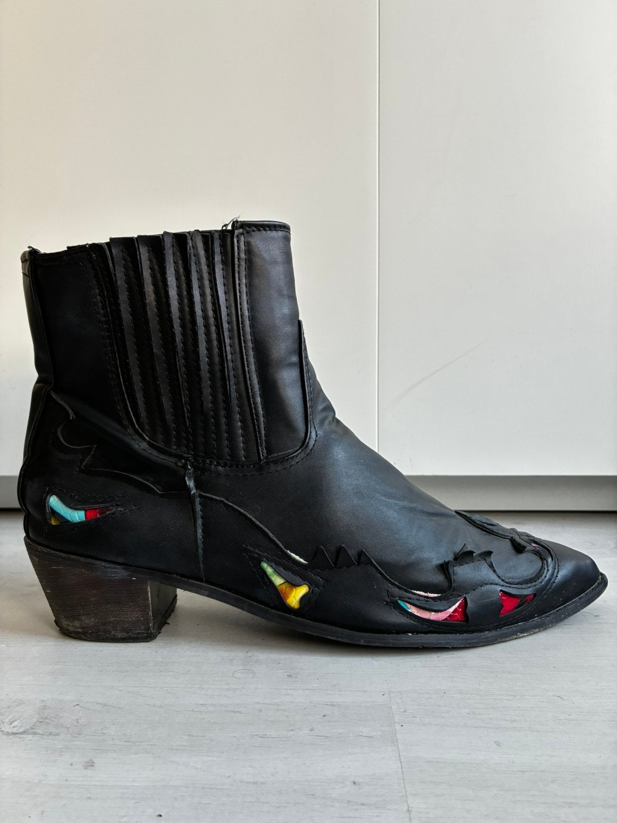 Bottes western courtes taille 44, Enlèvement ou Envoi, Boots et Botinnes, Porté, Noir
