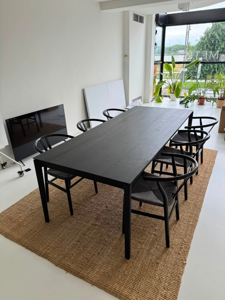 Eettafel Ethnicraft Bok - 180cm, Ophalen, Gebruikt, Eikenhout, 50 tot 100 cm