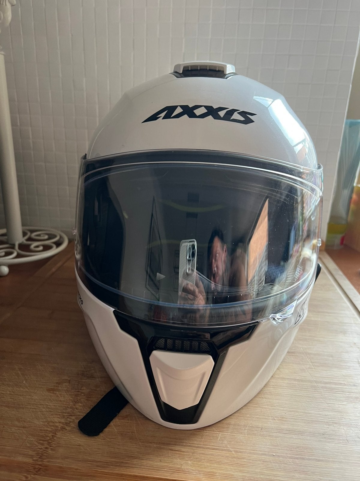 Systeemhelm axxis gecko maat s, Motoren, Kleding | Motorhelmen, Ophalen, S, Systeemhelm