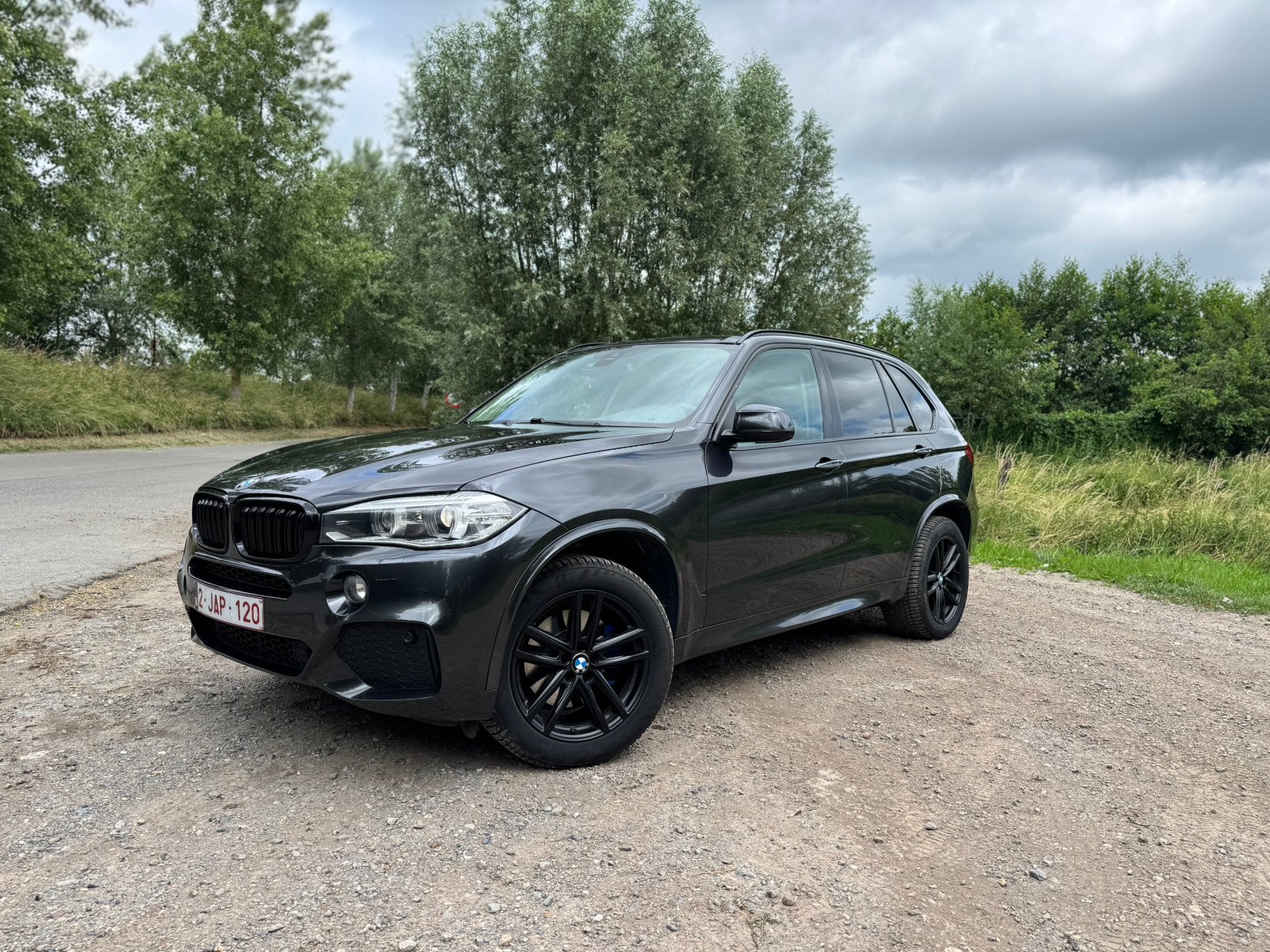 BMW X5 40d - lichte vracht, Auto's, Automaat, Adaptive Cruise Control, Zwart, Leder