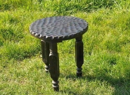 table d'appoint rustique bois noir, Antiquités & Art, Enlèvement
