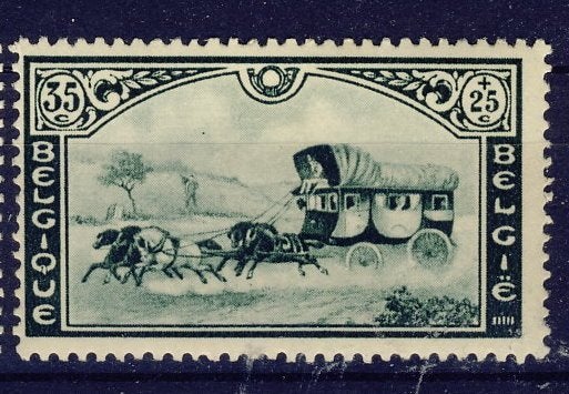 Belge 1935 - n 409 *, Envoi, Trace d'autocollant