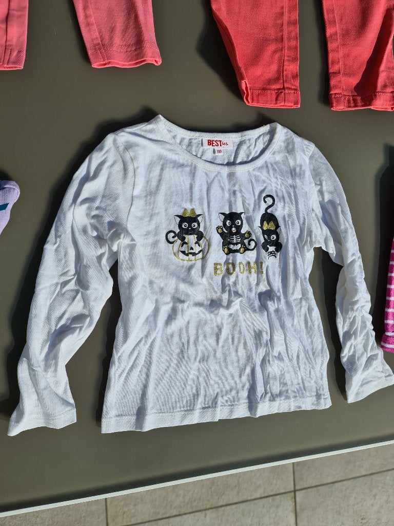 T-shirt met katjes 110, Kinderen en Baby's, Kinderkleding | Maat 110, Ophalen, Zo goed als nieuw
