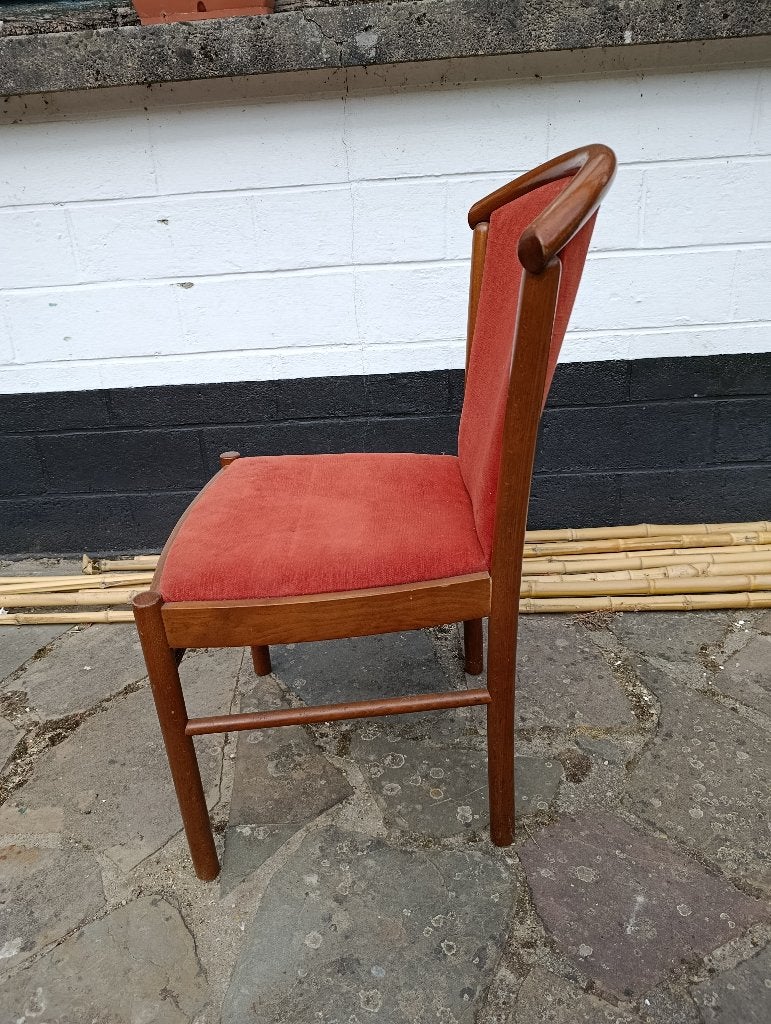 Paire de chaises de salle à manger vintage,style Mid-Century, Maison & Meubles, Enlèvement, Utilisé, Bois