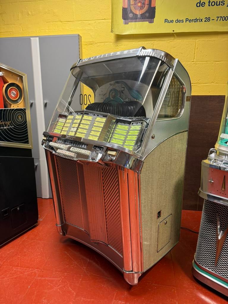 Jukebox Wurlitzer 2000 avec wallbox – Entièrement restauré, Verzamelen, Ophalen, Gebruikt, Wurlitzer