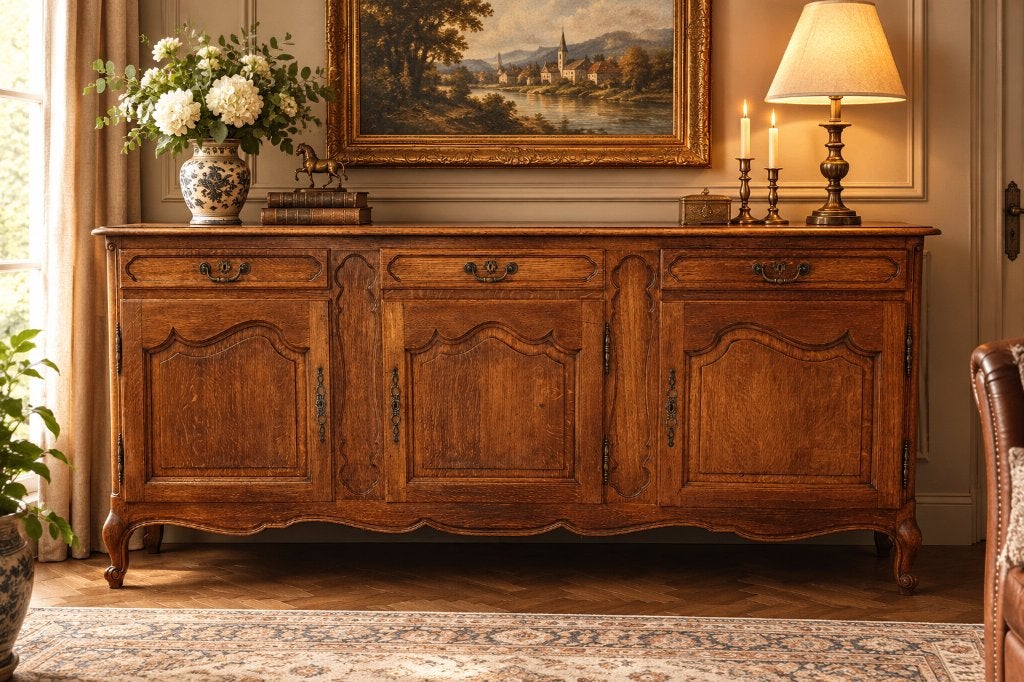 Magnifique buffet de style Louis XV. Livraison possible., 25 à 50 cm, 200 cm ou plus, Enlèvement, Utilisé