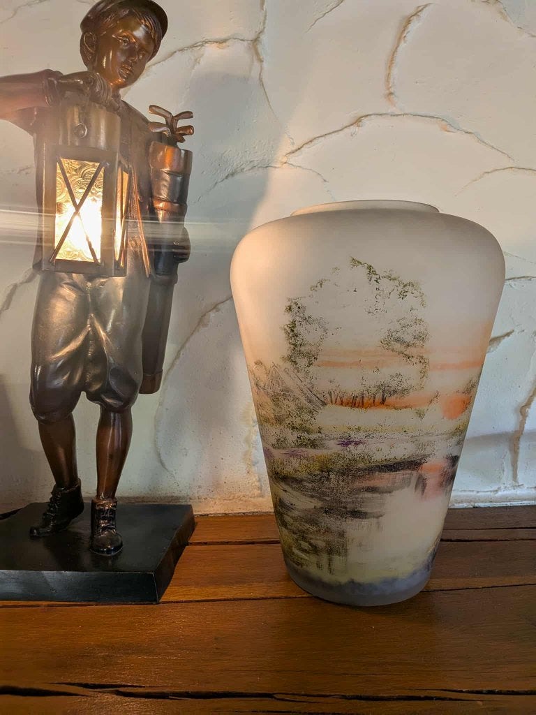 Oude opaline vaas, Japo-patronen, Ophalen