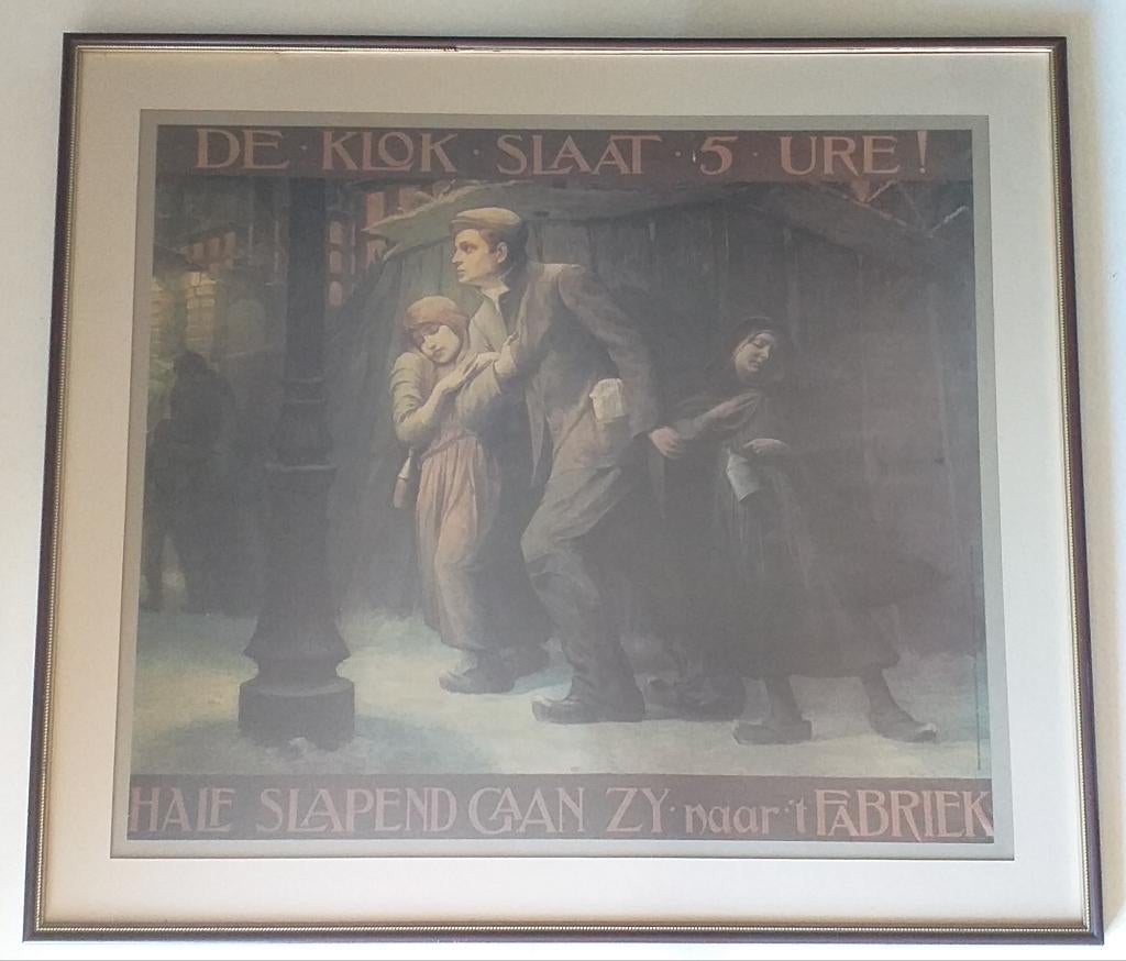 Reproductie oude socialistische (arbeiders)affiche, Antiek en Kunst, Ophalen of Verzenden