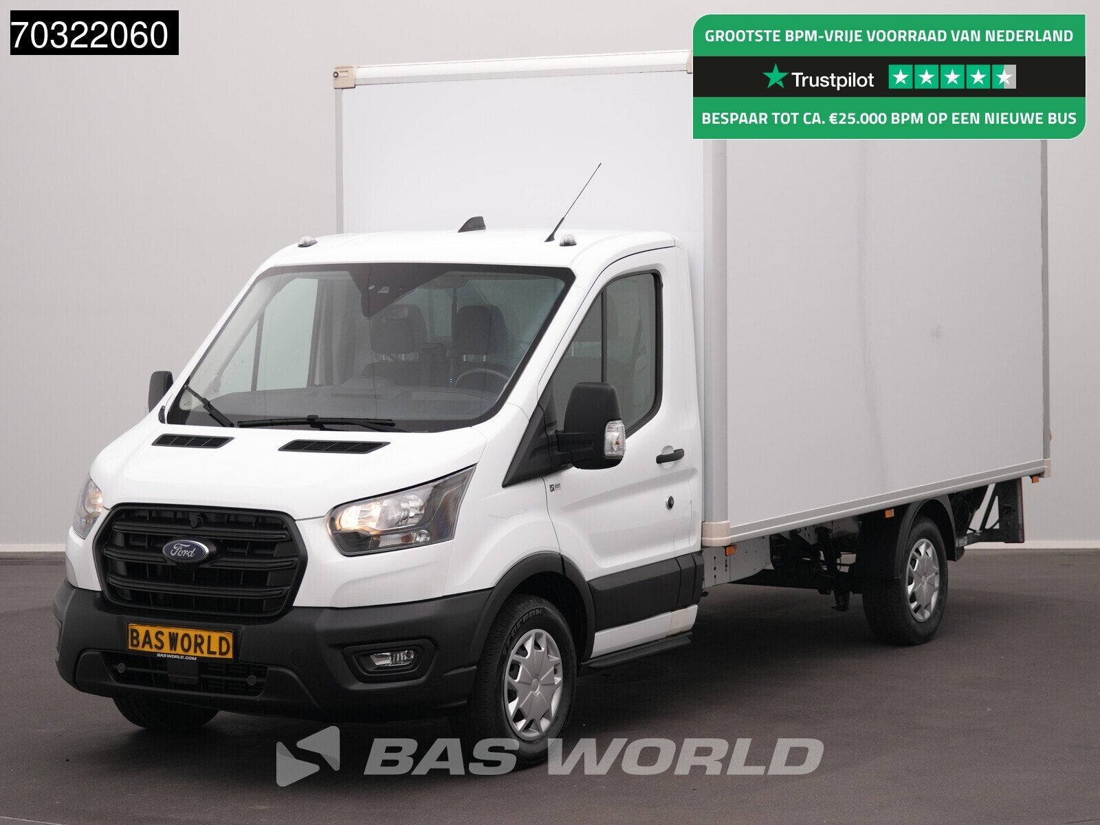 Ford Transit 130pk D'Hollandia Ladebordwand Koffer Klima Tem, Stof, Euro 6, 4 cilinders, Wit