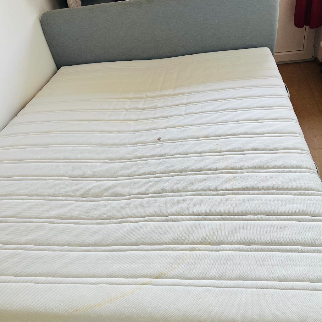 Lit IKEA, Maison & Meubles, Gris, Tissu, Enlèvement, Utilisé