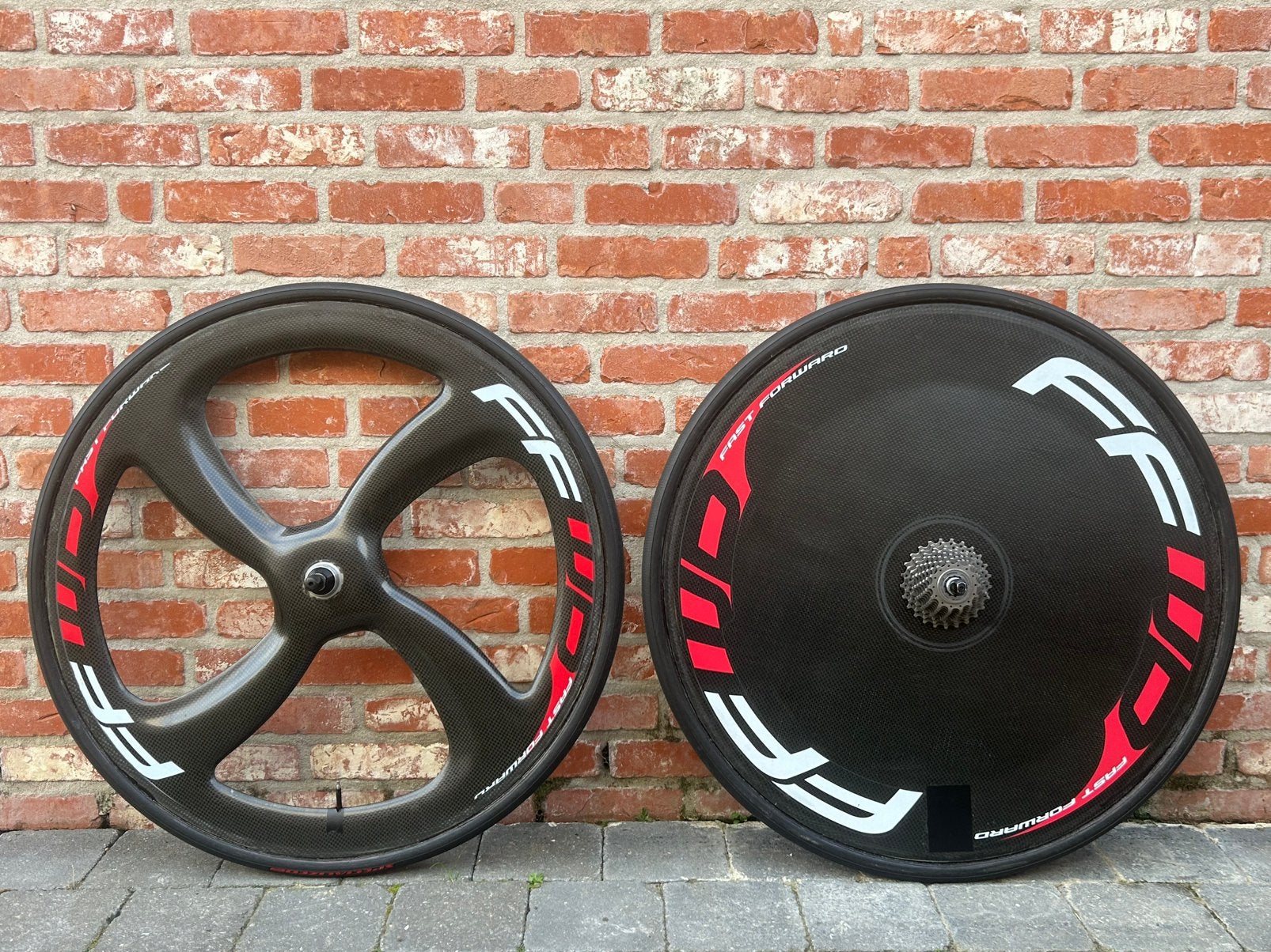 Full carbon FFWD wielset (4-spaak & vol wiel), Wiel, Ophalen of Verzenden, Zo goed als nieuw, Racefiets