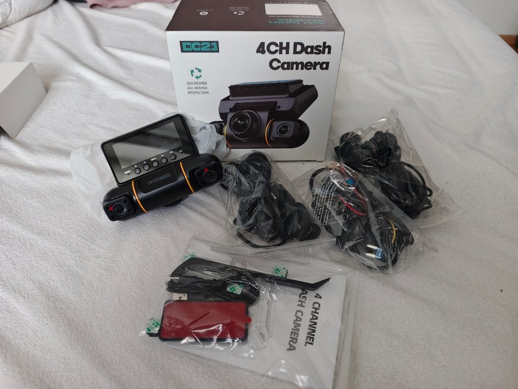 Dashcam 360 4-camera's, WiFi 5 GHz, 128G, nachtelijk, Ophalen of Verzenden, Nieuw