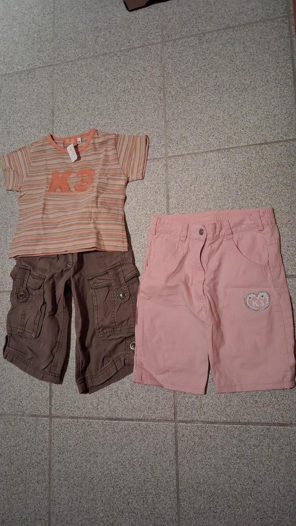 K3 T-shirt,broekje bruin maat 110 en broekje roze maat 116, Kinderen en Baby's, Kinderkleding | Maat 110, Zo goed als nieuw, Meisje