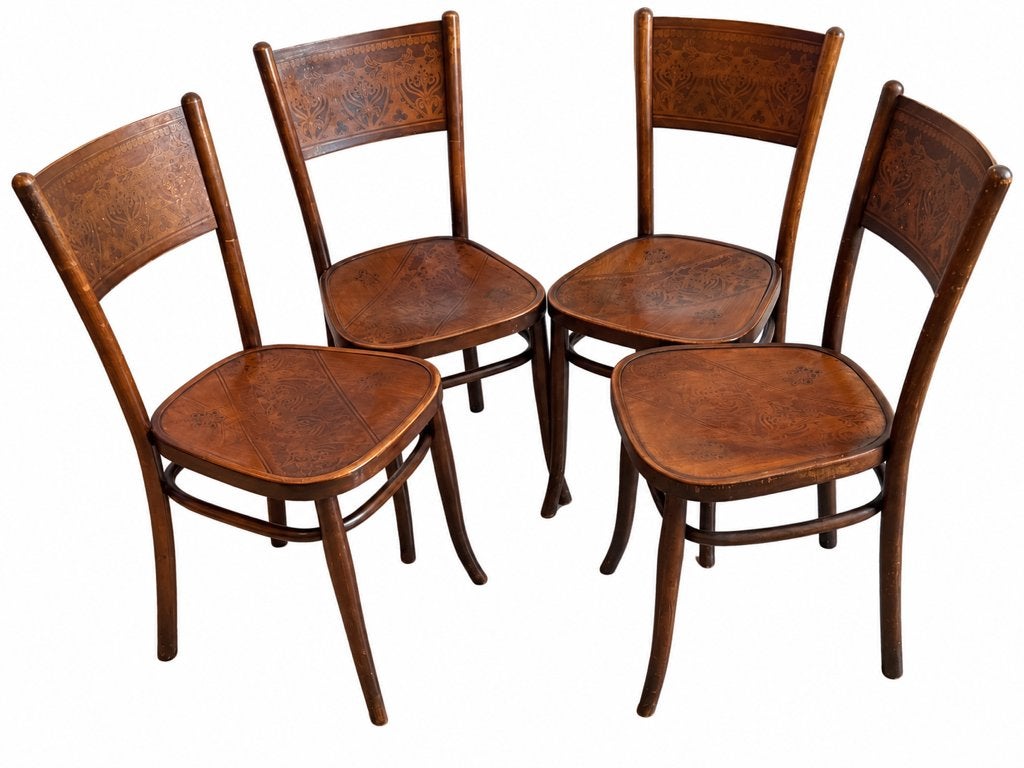 4 chaises Jacob & Josef Kohn - Vienne - Art nouveau, Enlèvement