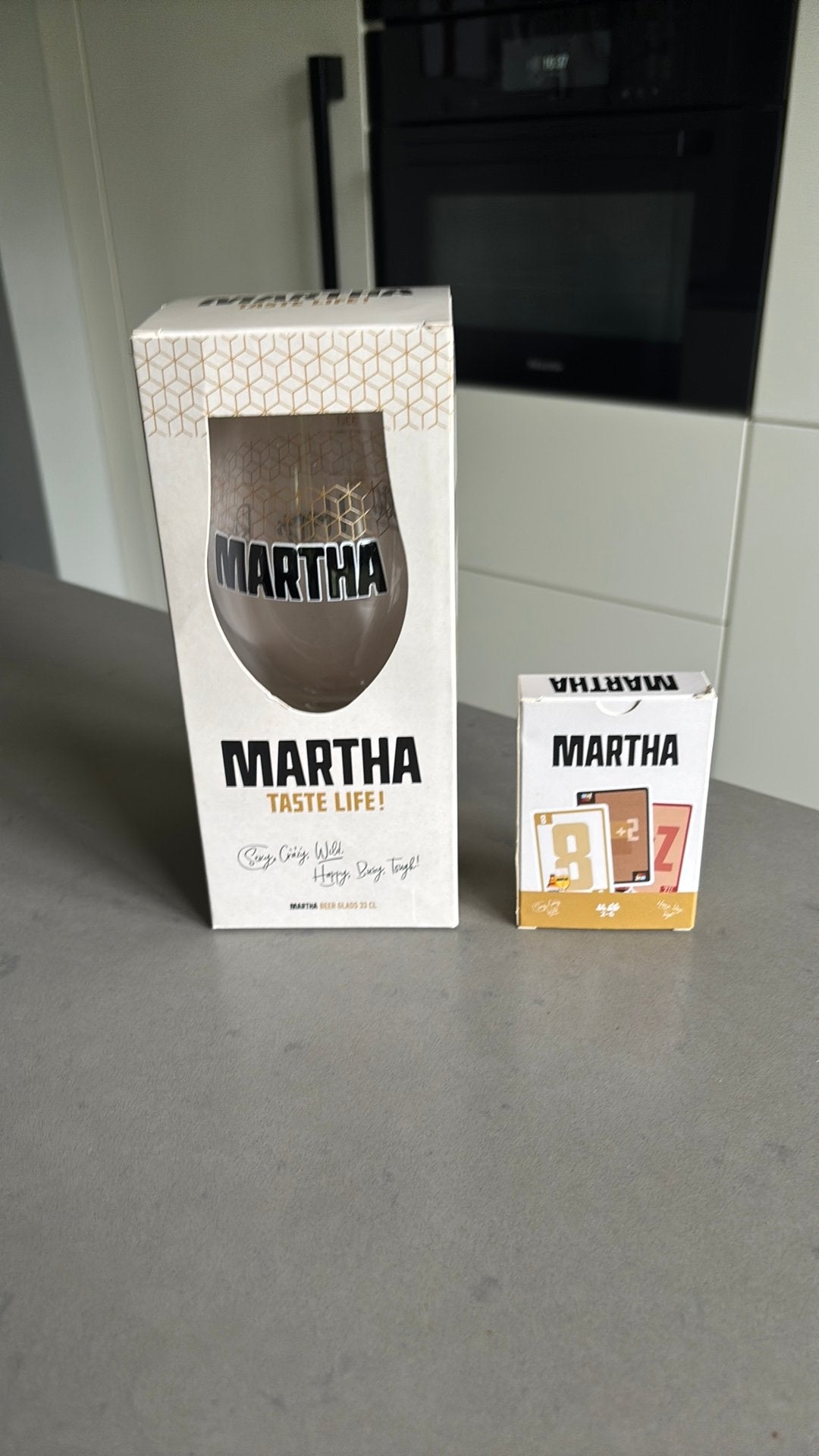 MARTHA glas en speelkaarten, Verzamelen, Ophalen of Verzenden, Zo goed als nieuw