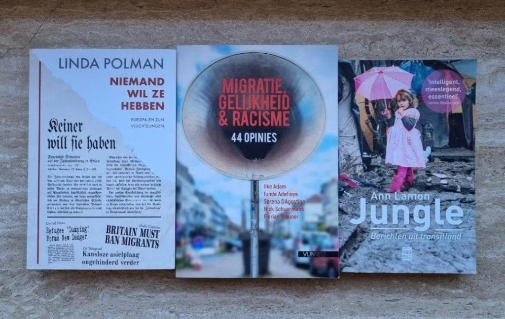 3 x migratie en vluchtelingen: POINcaré VUB + Polman + Lamon, Envoi, Neuf, Société, POINcaré-denktank VUB + Linda Polman + Ann Lamon